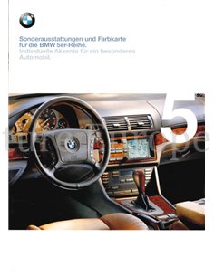 1998 BMW 5 SERIES SPECIAALUITVOERINGEN | KLEURENKAART BROCHURE DUITS