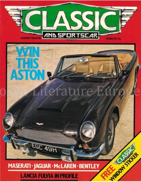 1982 CLASSIC AND SPORTSCAR MAGAZINE (10) OKTOBER ENGELS