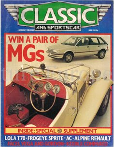 1983 CLASSIC AND SPORTSCAR MAGAZINE (04) APRIL ENGLISCH