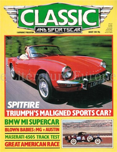 1984 CLASSIC AND SPORTSCAR MAGAZINE (08) AUGUST ENGLISCH