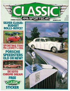 1984 CLASSIC AND SPORTSCAR MAGAZINE (11) NOVEMBER ENGLISH
