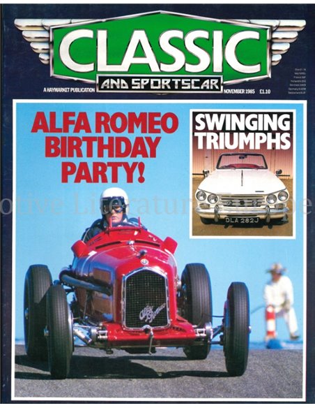 1985 CLASSIC AND SPORTSCAR MAGAZINE (11) NOVEMBER ENGLISCH