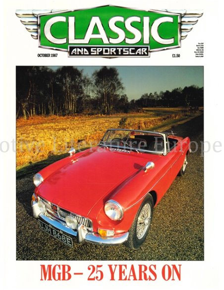 1987 CLASSIC AND SPORTSCAR MAGAZINE (10) OCTOBER ENGLISH