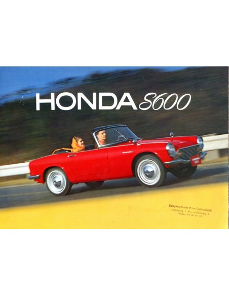 1966 HONDA S600 BROCHURE ENGELS