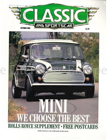1988 CLASSIC AND SPORTSCAR MAGAZINE (10) OCTOBER ENGLISH