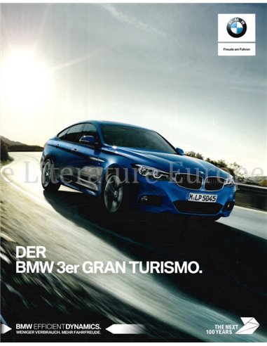2017 BMW 3 SERIE GRAN TURISMO BROCHURE DUITS