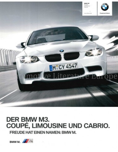 2010 BMW M3 BROCHURE DUITS