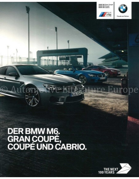 2016 BMW M6 BROCHURE DUITS