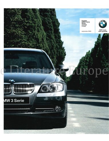 2006 BMW 3ER PREISLISTE NIEDERLÄNDISCH