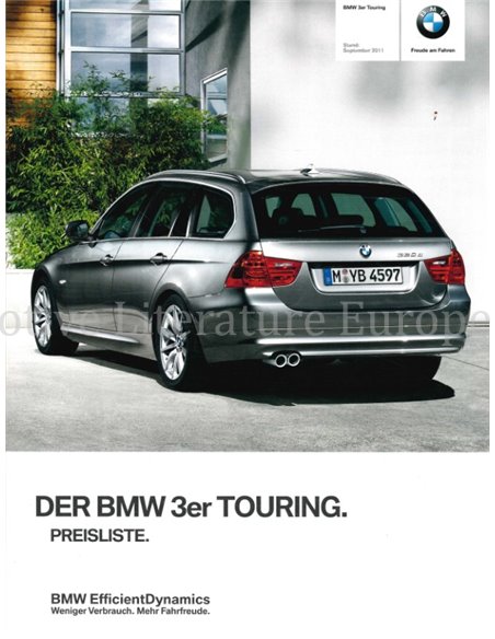 2011 BMW 3 SERIES TOURING PRICELIST GERMAN