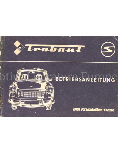 1988 TRABANT 601 OWNERS MANUAL GERMAN