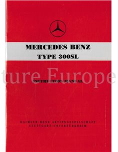 1955 MERCEDES BENZ SL BETRIEBSANLEITUNG ENGLISCH