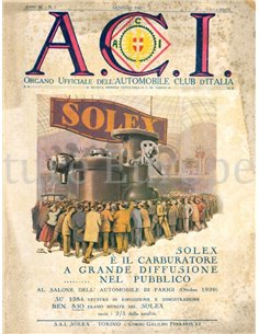 1927 A.C.I. (ORGANO UFFICIALE DELL'AUTOMOBILE CLUB D'ITALIA) MAGAZINE 01 ITALIAANS