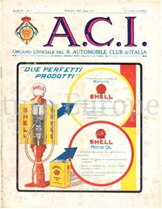1928 A.C.I. (ORGANO UFFICIALE DELL'AUTOMOBILE CLUB D'ITALIA) MAGAZINE 03 ITALIAN