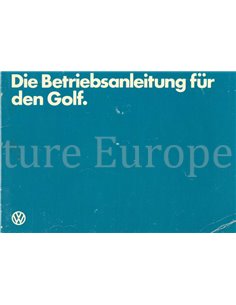 1981 VOLKSWAGEN GOLF INSTRUCTIEBOEKJE DUITS