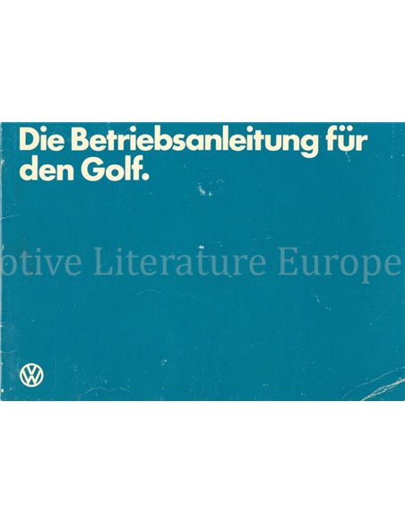 1981 VOLKSWAGEN GOLF INSTRUCTIEBOEKJE DUITS