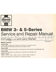 1981 - 1993 BMW 3 ER (E30) | 5 ER (E28 | E34) BENZIN HAYNES REPARATURANLEITUNG ENGLISCH 2