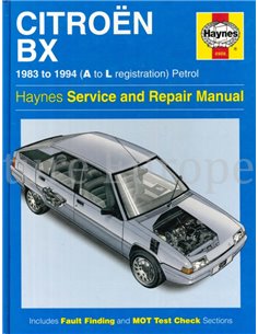 1983-1994 CITROËN BX BENZIN REPERATURANLEITUNG ENGLISCH