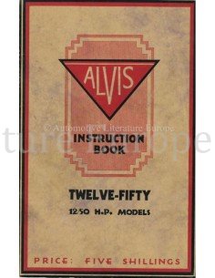 1928 ALVIS 12/50 BETRIEBSANLEITUNG ENGLISCH