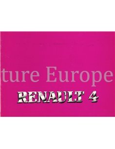 1987 RENAULT 4 INSTRUCTIEBOEKJE ENGELS