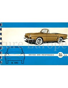 1960 RENAULT FLORIDE INSTRUCTIEBOEKJE ENGELS