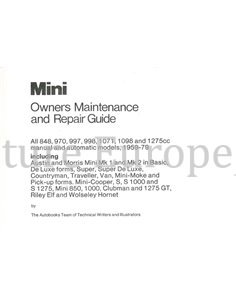 1959 - 1979 MINI, REPARATURANLEITUNG ENGLISCH (OWNERS WORKSHOP MANUAL) 2