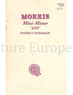 1961 MORRIS MINI MINOR 850 INSTRUCTIEBOEKJE NEDERLANDS