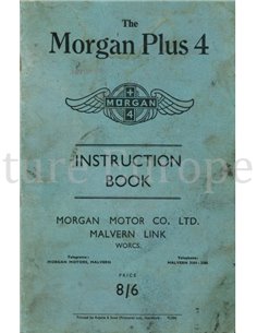 1959 MORGAN PLUS 4 BETRIEBSANLEITUNG ENGLISCH