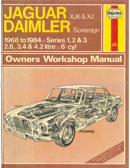 1968-1984 JAGUAR XJ6 | XJ / DAIMLER SOVEREIGN VRAAGBAAK ENGELS
