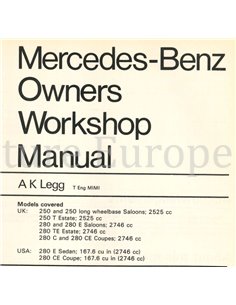 1976 - 1984 MERCEDES-BENZ  250 | 280 REPARATURANLEITUNG ENGLISCH 2