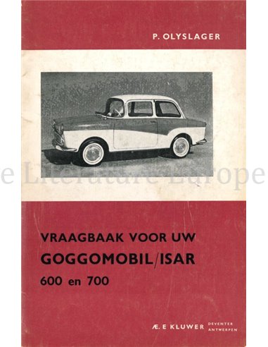1959 - 1965 GOGGOMOBIL/ISAR 600 | 700  REPAIR MANUAL DUTCH