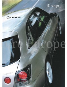 2004 LEXUS IS PROGRAMMA BROCHURE NEDERLANDS