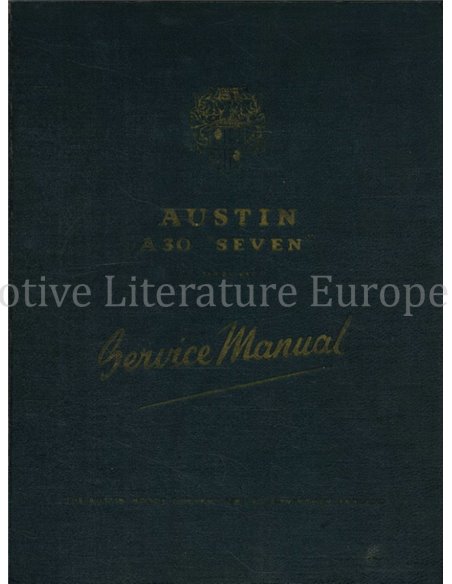1953 AUSTIN A30 SEVEN WERKSTATTHANDBUCH ENGLISCH