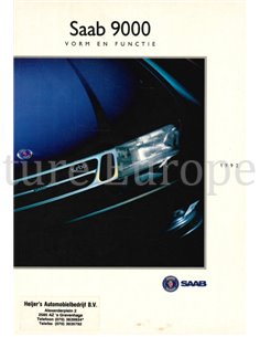 1992 SAAB 9000 FORM & FUNCTION BROCHURE DUTCH