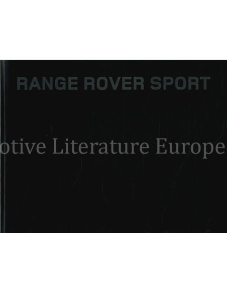2008 RANGE ROVER SPORT BROCHURE DUTCH