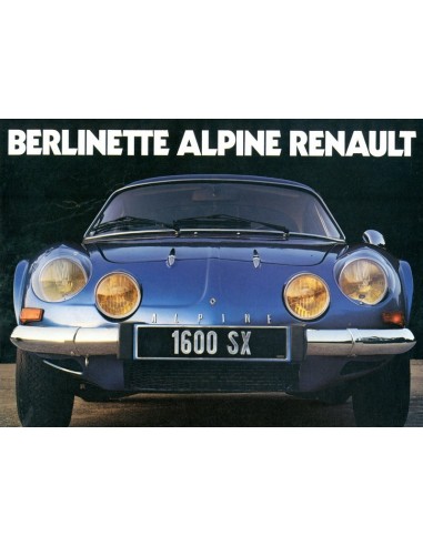 1976 ALPINE BERLINETTE BROCHURE DUITS