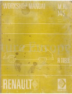 1968 RENAULT 6: R1180 WERKSTATTHANDBUCH ENGLISCH