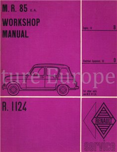 1961-1963 RENAULT 4: R1124 WERKSTATTHANDBUCH (MOTOR | ELEKTRISCHES SYSTEM) ENGLISCH