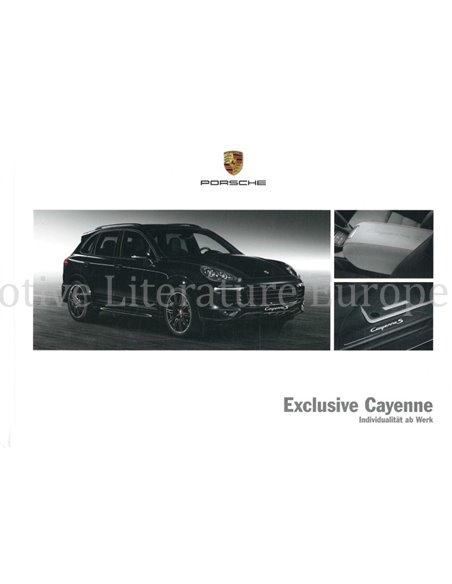 2016 PORSCHE CAYENNE EXCLUSIVE HARDCOVER PROSPEKT DEUTSCH