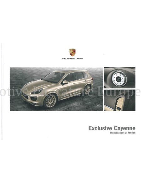 2015 PORSCHE CAYENNE EXCLUSIVE HARDCOVER PROSPEKT NIEDERLÄNDISCH