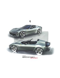 2024 FERRARI 12 CILINDRI SPIDER LITHOGRAPH
