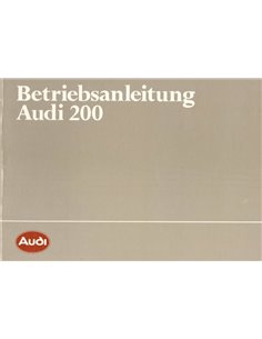 1984 AUDI 200 INSTRUCTIEBOEKJE DUITS