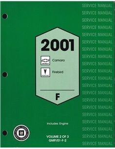 2001 CHEVROLET CAMARO | POINTIAC FIREBIRD WERKSTATTHANDBUCH ENGLISCH 2