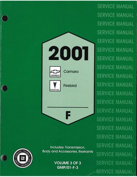 1997 CHEVROLET CAMARO | PONTIAC FIREBIRD WORKSHOP MANUAL ENGLISH 