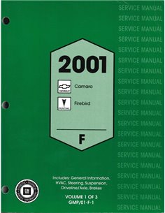 1997 CHEVROLET CAMARO | PONTIAC FIREBIRD WORKSHOP MANUAL ENGLISH 