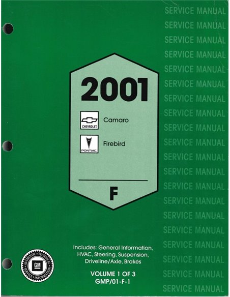 1997 CHEVROLET CAMARO | PONTIAC FIREBIRD WORKSHOP MANUAL ENGLISH 