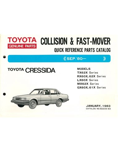 1983 TOYOTA CRESSIDA SNEL ONDERDELENHANDBOEK