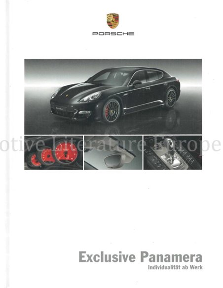 2010 PORSCHE PANAMERA EXCLUSIVE HARDBACK BROCHURE GERMAN