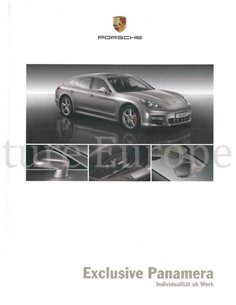 2009 PORSCHE PANAMERA EXCLUSIVE HARDCOVER BROCHURE DUITS