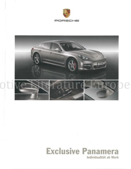 2009 PORSCHE PANAMERA EXCLUSIVE HARDCOVER BROCHURE DUITS